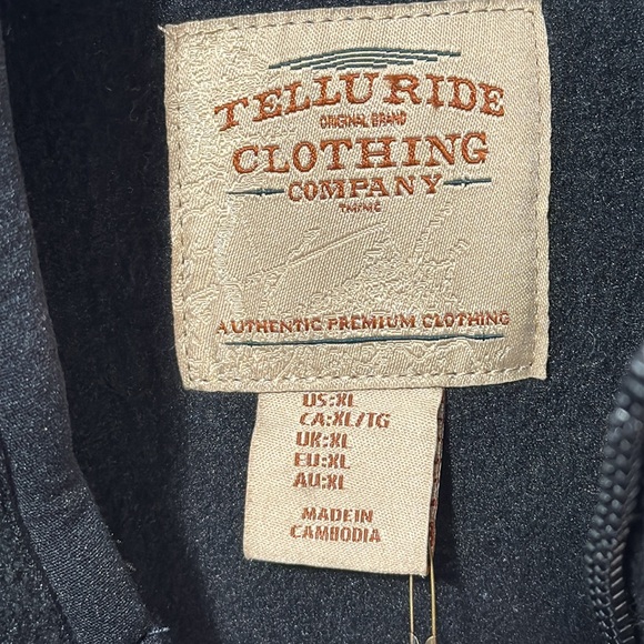 Telluride Clothing Company Jacket Black Zip Front‎ Fleece in Size XL  NWT - Picture 14 of 15